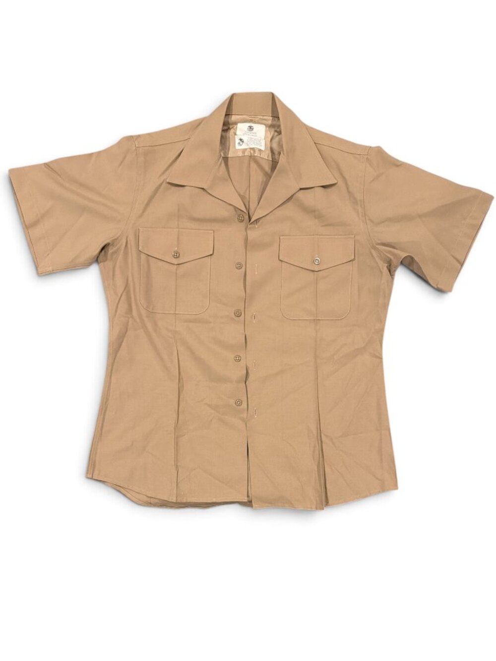 USMC Women's Khaki Service Shirt Marine Corps Uniform Quantico Military Small